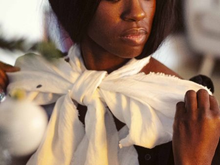 Hand Embroidered Linen Scarf Fashion