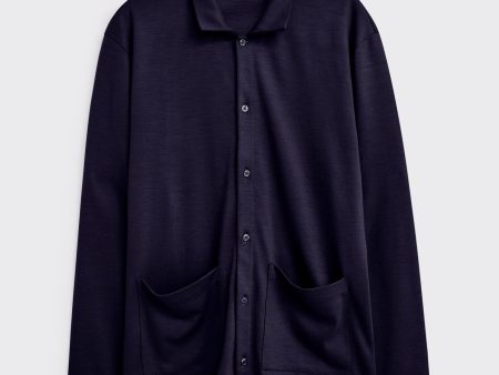 ZQ Merino Neem Navy Over Shirt Discount