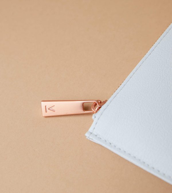 Light Grey & Rose Gold Pouch | Classic Essentials Supply