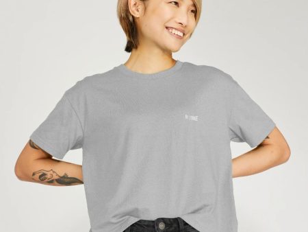 B-Relaxed Crop T-Shirt Grey For Discount