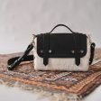 Vegan Faux Shearling Panel for The WEEK END Crossbody Handbag Cheap