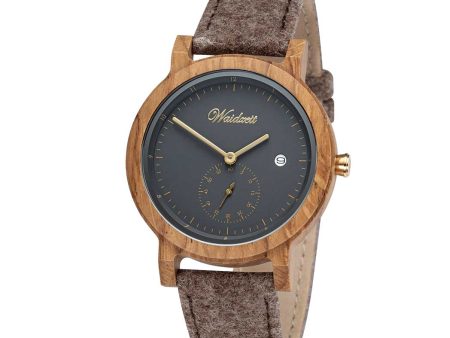 Waidzeit Barrique Alpine Men anthracite with loden strap Online