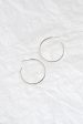 Silver Large Delicate Hoop Earrings on Sale