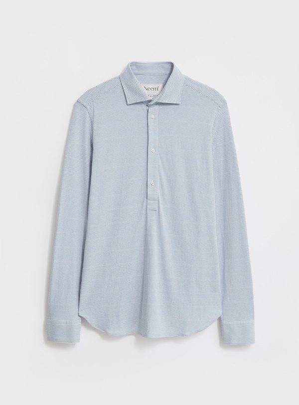 Recycled Italian Sky Horizontal Popover Shirt on Sale