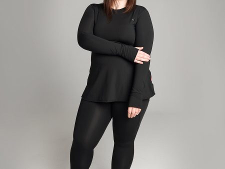 Cuffed Sleeve Compression Top Online Hot Sale