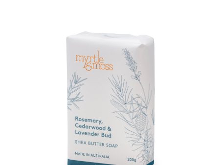 Myrtle and Moss- lavender bud, Rosemary and cedarwood Shea butter soap Online Hot Sale