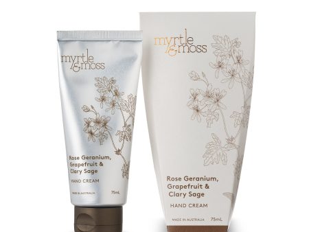 Myrtle and Moss- Rose geranium, grapefruit and clary sage 75ml hand cream Fashion