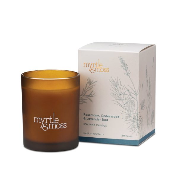 Myrtle and Moss- Lavender bud, Rosemary and cedarwood candle Discount