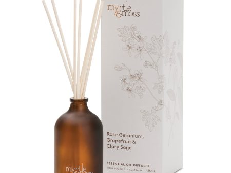 Myrtle and Moss- Rose geranium, grapefruit and clary sage diffuser Hot on Sale